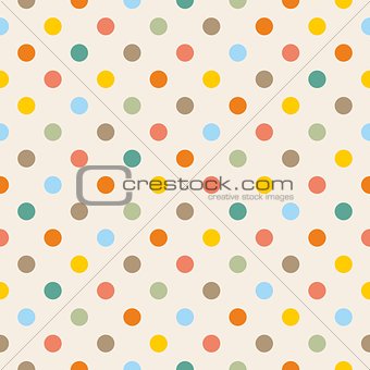 Tile pattern with pastel polka dots