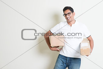 Received courier boxes