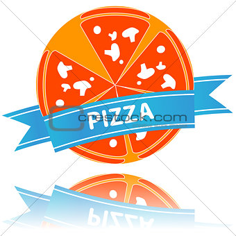 Pizza icon slices arranged beautifully