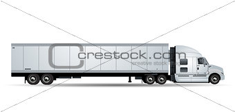 Vector truck isolated on white background