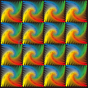 Rainbow spiral pattern