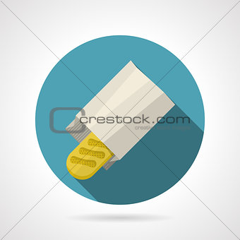 Flat color vector icon for baguette