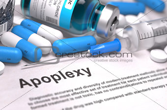 Diagnosis - Apoplexy. Medical Concept.