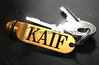 Keys with Word Kaif  on Golden Label.