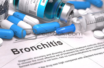 Diagnosis - Bronchitis. Medical Concept.