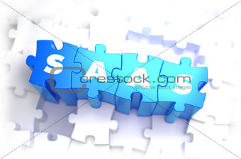 SaaS - Text on Blue Puzzles.