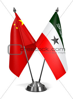China and Somaliland - Miniature Flags.
