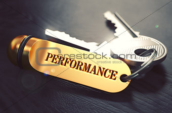 Performance Concept. Keys with Golden Keyring.