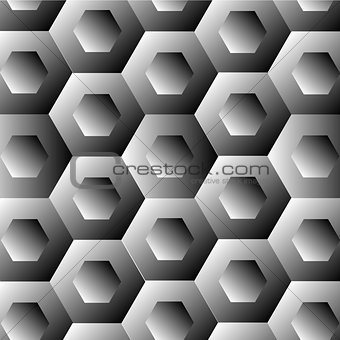 Optical illusion with hexagon