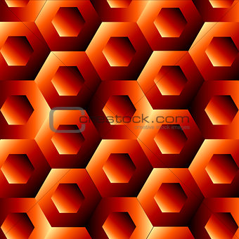 Optical illusion with hexagon