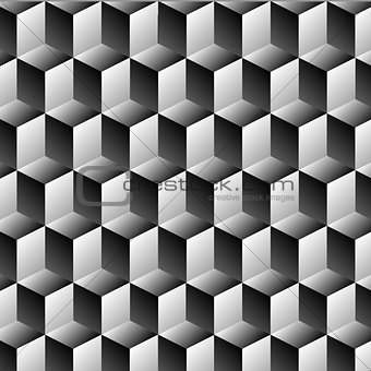 Cubes rows optical illusion background