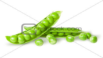 Two disclosed pea pods and peas