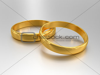 Wedding gold rings