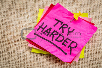 try harder motivation note