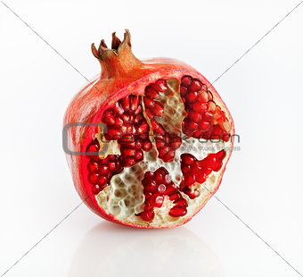 Half of pomegranate