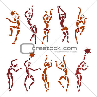 Figures of African dancers.