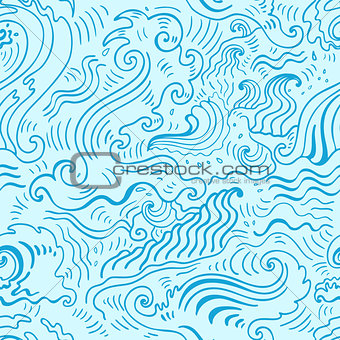 Sea waves.  Seamless background