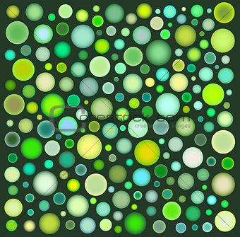 many green yellow bubbles over deep green