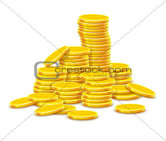Gold coins cash money in hill rouleau
