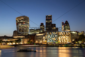 City of London Skyline at dusk