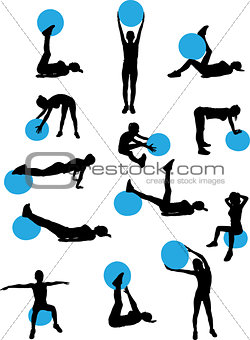 woman pilates workout