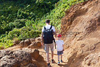 family hiking