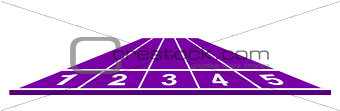 Running track in purple design