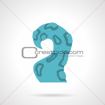 Single blue tentacle flat vector icon
