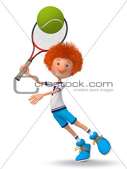 Boy tennis player