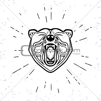 Vintage screaming bear