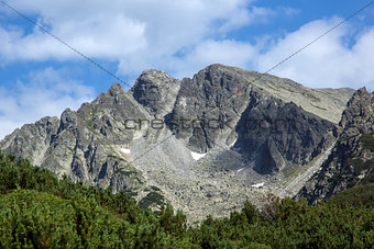 Amazing panorama of the Yalovarnika peaks in Pirin Mountain