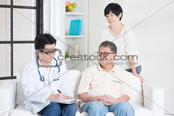 Doctor with old patient
