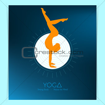 Woman doing yoga asanas