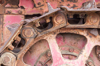 Abstract Rusty Tractor Tracks