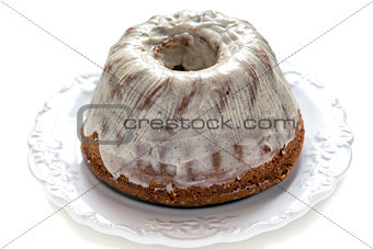 Cake with vanilla cream.
