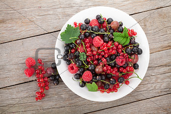 Fresh ripe berries plate