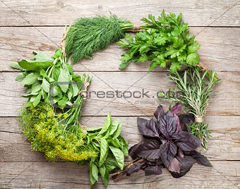 Fresh garden herbs