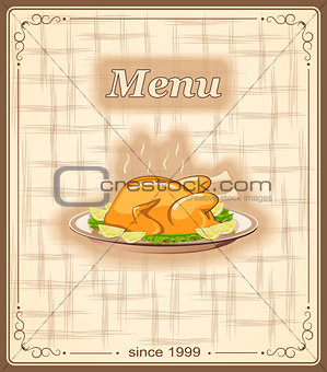 banner for menu with chicken
