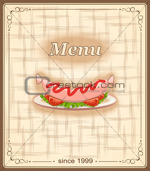 banner for menu with sausage