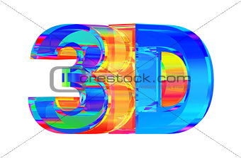 3D Glass Logo.