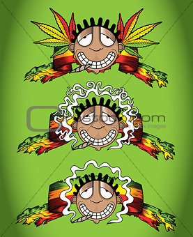 cannabis marijuana happy recreational smoker vector illustration