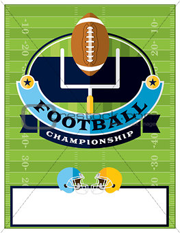 American Football Championship Flyer Illustration