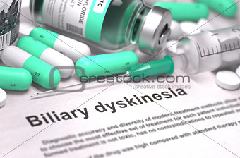 Diagnosis - Biliary Dyskinesia. Medical Concept with Blurred Back.