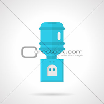 Blue electric cooler flat vector icon