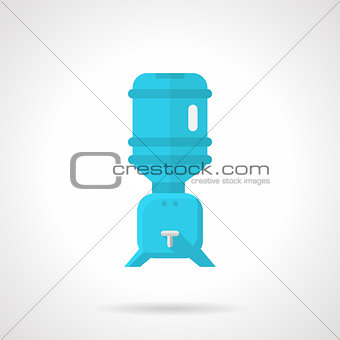 Cooler for potable water flat vector icon