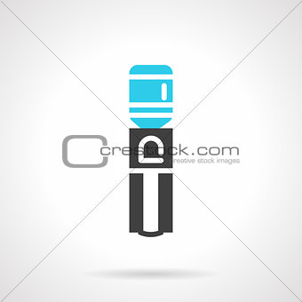 Black and blue flat vector icon for cooler