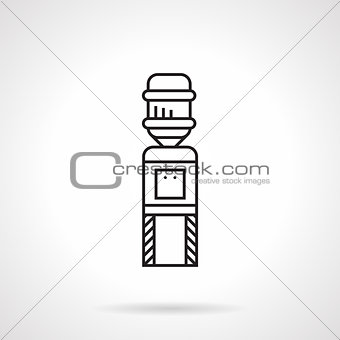 Flat line water cooler vector icon