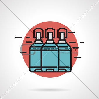 Water delivery flat line vector icon