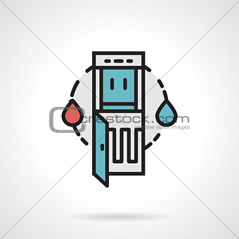 Water dispenser flat line vector icon