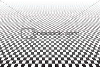 Geometric checked background.